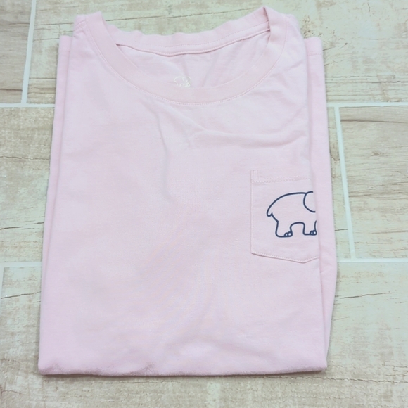 Ivory ella pink short sleeve T-shirt. Front pocket. - Picture 2 of 7